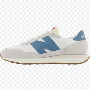 New Balance 237 White and Blue Athletic Shoes